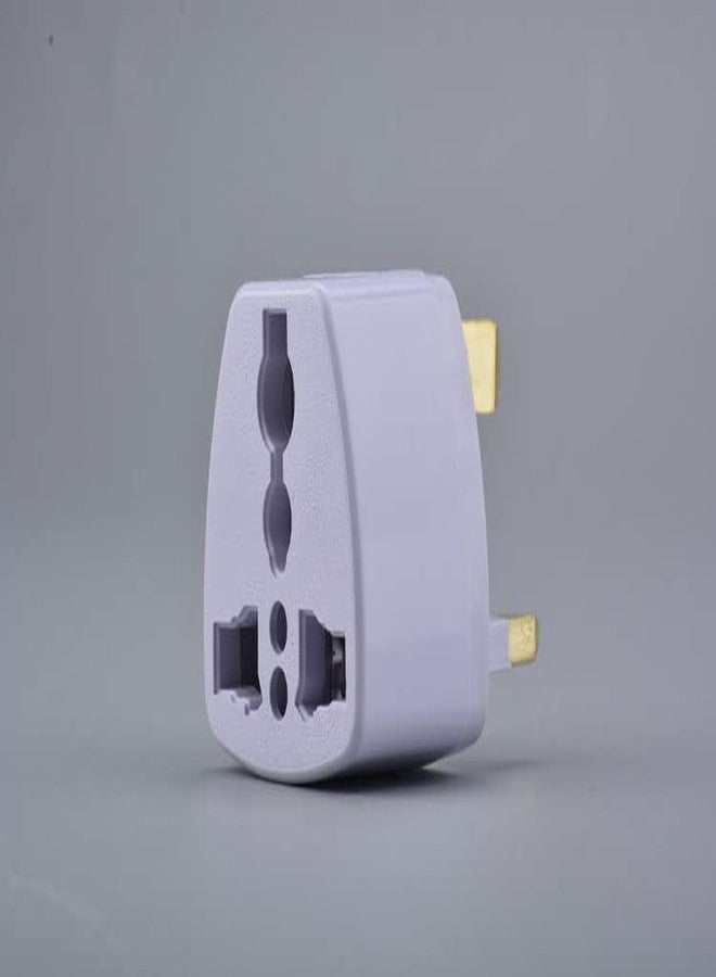 fdealz [ 2 Pieces ] Universal Travel Plug Adapter Standard UK Travel Plug Adapter Grounded Portable Plug Adapter Type White - Image 3